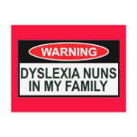 Offensive Dyslexia Post Cards