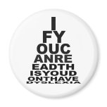 Offensive eyechart magnets