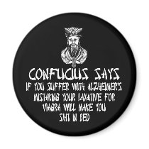 Offensive slogan Confucius Magnets