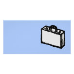 Office Briefcase or Travel Suitcase Sketch. Blue. photo cards
