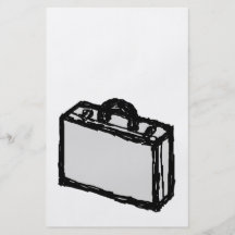 Office Briefcase or Travellers Suitcase. Sketch. Personalised Flyer
