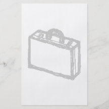 Office Briefcase or Travellers Suitcase. Sketch. Flyer Design