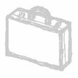 Office Briefcase or Travellers Suitcase. Sketch. photo sculptures