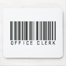 Office Clerk Bar Code Mouse Mat