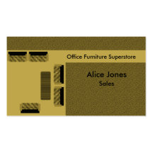Office Furniture Business Card, Beige
