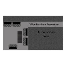 Office Furniture Business Card, Grey