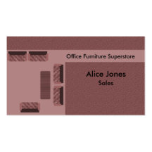 Office Furniture Business Card, Mauve