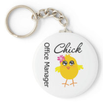 Office Manager Chick Keychain