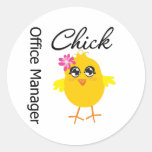 Office Manager Chick Sticker