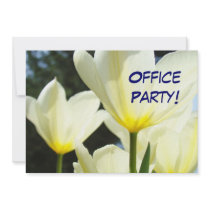 Office Party! invitations White Yellow Tulips