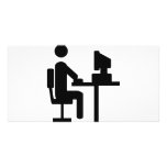 office worker icon photo cards