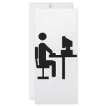 office worker icon rack card