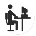 office worker icon stickers