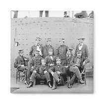 Officers on USS Monitor, 1862 Magnet