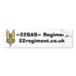Official =22SAS= Regiment Bumper Sticker