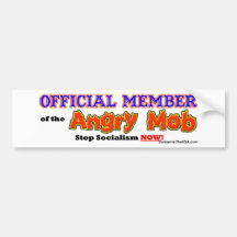 "Official Angry Mob Member" Bumper Sticker
