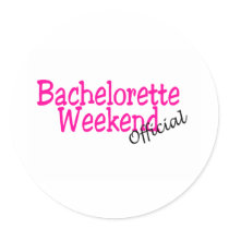 Official Bachelorette Weekend Round Stickers