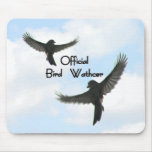 Official Bird Watcher Cloudy Sky Mouse Pad