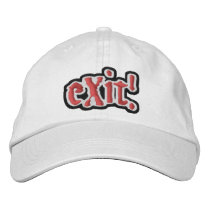 Official (c) eXit! Cap in WHITE! Embroidered Baseball Cap