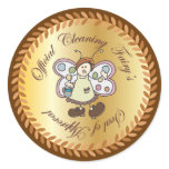 Official Cleaning Fairy's Seal of Approval Sticker