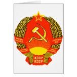 Official Coat of arms Kazakhstan Heraldry Symbol Greeting Card