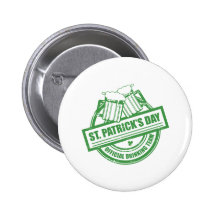 Official Drinking Team St Patrick's Day - Beer Pinback Button