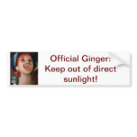 Official Ginger bumper sticker bumper stickers