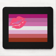 OFFICIAL LIPSTICK LESBIAN FLAG MOUSEPAD