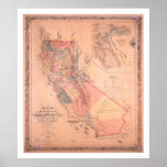 Official Map of California posters