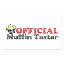 Official Muffin Taster Rectangular Sticker