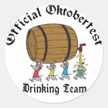 Official Oktoberfest Drinking Team Sticker