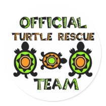 Official Turtle Rescue Team 1 Round Sticker