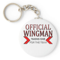 Official WingMan Taking One For The Team Red Keychain