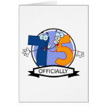 Officially 75 Birthday Banner Cards