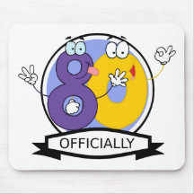 Officially 80 Birthday Banner Mousepad