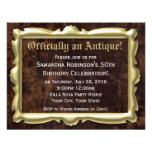 Officially an Antique Birthday Party Invitations