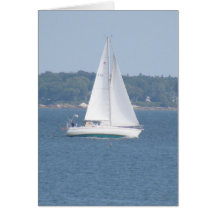 Offshore Cruise Sailing Greeting Card