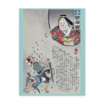 O'Fuko throwing beans by Kobayashi,Kiyochika Postcards