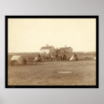 Oglala School & Indian Camp Pine Ridge SD 1891 Print