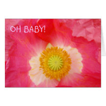 Oh Baby! Cards New Baby Birth It's a Girl Poppy