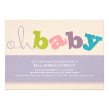 OH BABY! | COLORFUL BABY SHOWER INVITATION