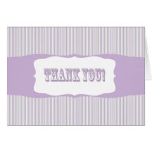 OH BABY Lavender grey Thank You Note Card