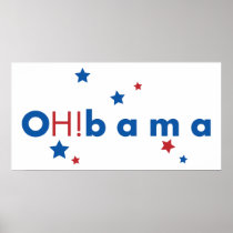 OH!bama - Blue and Red Stars Poster