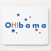 OH!bama - Blue & Red Stars Mouse Pads