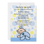 Oh Boy Trendy Baby Shower Invitations