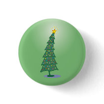 oh Christmas Tree Green Button