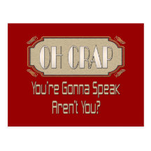Oh Crap Post Card