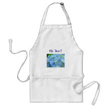 Oh Dear! apron Grandmas Blue Hydrangea Flowers
