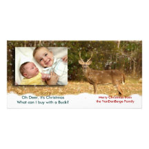 Oh Deer it christmas photo card