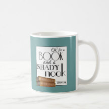 Oh for a book and a shady nook mug